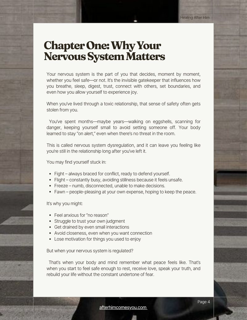 A page from the free guide. Chapter One: Why Your Nervous System Matters
