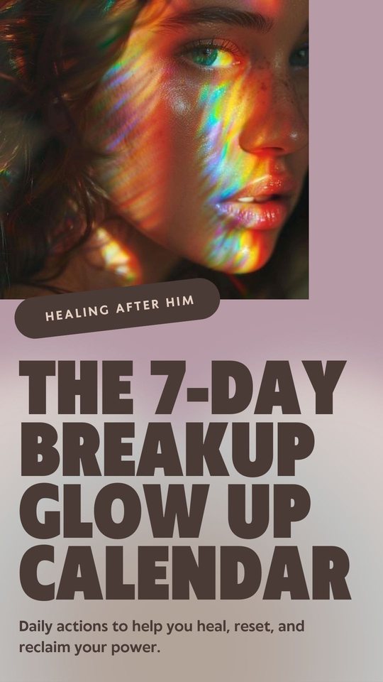 Cover of The 7-Day Breakup Glow Up Calendar: daily actions to help you heal, reset, and reclaim your power